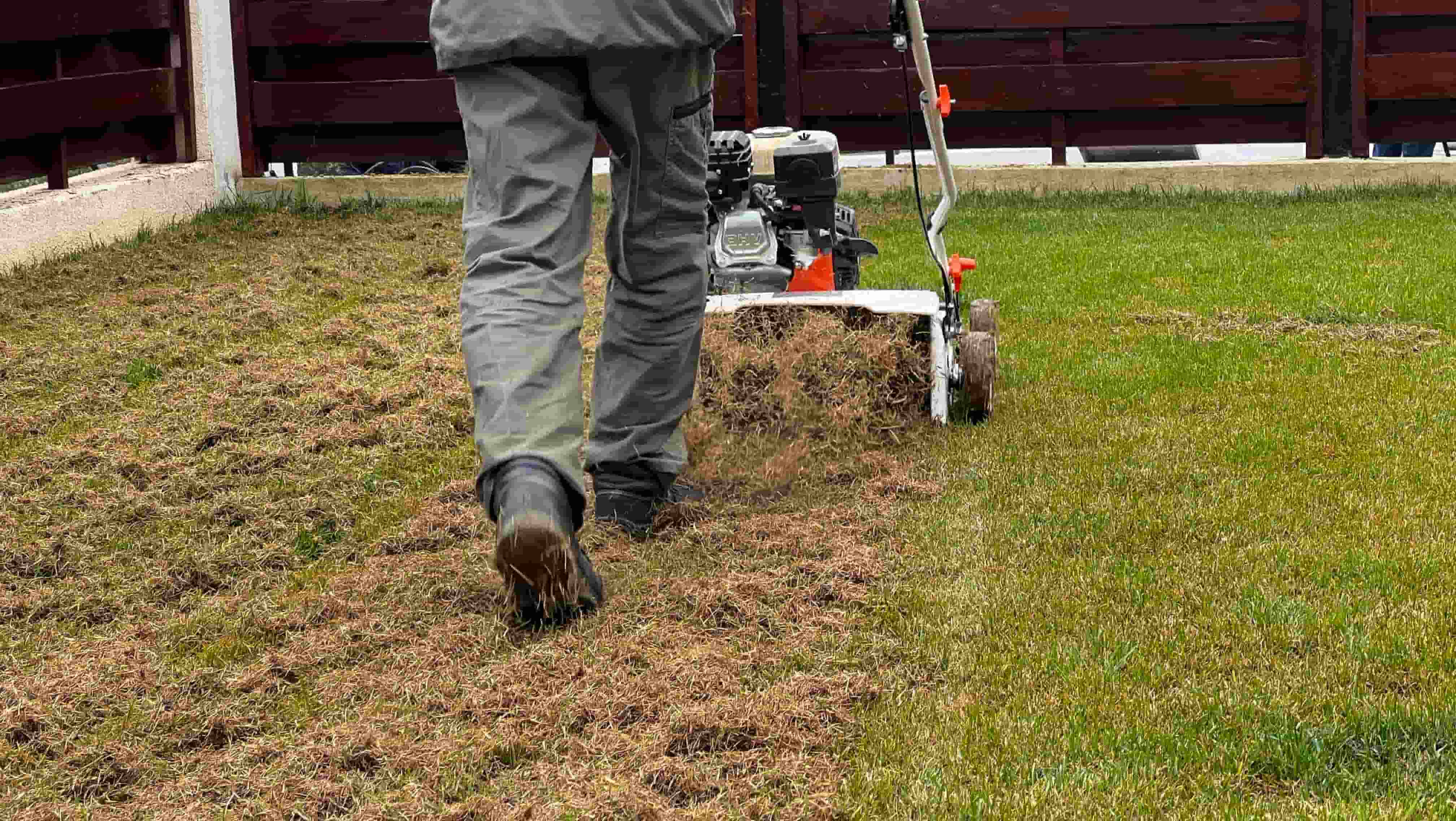 Escarificare și aerisire profesională a gazonului